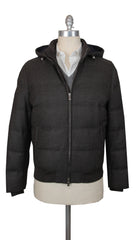 $3125 Mandelli Gray Wool Blend Solid Puffer Jacket - (MM1028253) - Parent