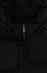 $3125 Mandelli Black Wool Blend Solid Puffer Jacket - (MM1028251) - Parent