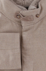 $3750 Mandelli Beige Wool Blend Solid Coat - (MM1113253) - Parent