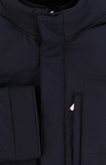 $4750 Mandelli Navy Blue Polyester Solid Coat - (MM413244) - Parent