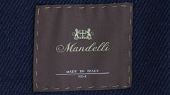 $2400 Mandelli Navy Blue Wool Blend Solid Sportcoat - (MM1125251) - Parent