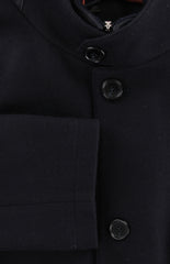 $4525 Mandelli Dark Blue Cashmere Blend Solid Jacket - (MM1028258) - Parent
