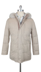 $5600 Mandelli Beige Cashmere Solid Coat - (MM10282512) - Parent