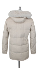 $5600 Mandelli Beige Cashmere Solid Coat - (MM10282512) - Parent