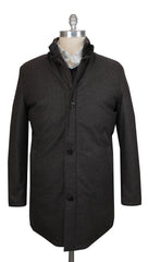 $3400 Mandelli Brown Wool Blend Solid Coat - 38/48 - (MM221262)