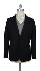 $3700 Mandelli Dark Blue Cashmere Blend Solid Sportcoat - (MM1125252) - Parent