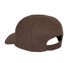 $450 Mandelli Brown Solid Wool Blend Baseball Cap - (MM382511) - Parent
