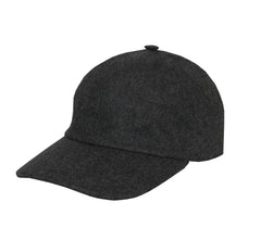$450 Mandelli Dark Gray Solid Wool Blend Baseball Cap - Large - (MM382510)