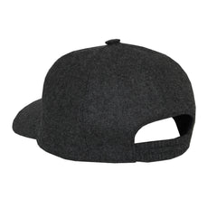 $450 Mandelli Dark Gray Solid Wool Blend Baseball Cap - (MM382510) - Parent