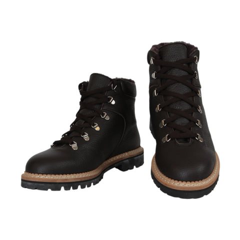 Mandelli Dark Brown Plain Toe Boots