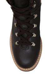 $1000 Mandelli Dark Brown Leather Plain Toe Boots - (MM314265) - Parent
