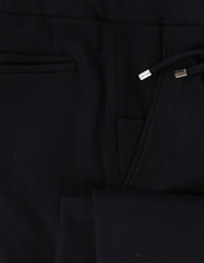 $1400 Mandelli Dark Blue Solid Cashmere Blend Pants - Slim - (MM43241) - Parent