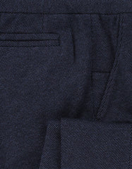 $525 Mandelli Navy Blue Solid Wool Blend Pants - Slim - (MM43243) - Parent