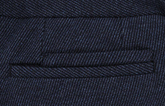 $525 Mandelli Navy Blue Solid Wool Blend Pants - Slim - (MM43243) - Parent