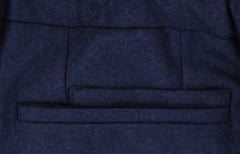 $450 Mandelli Blue Solid Wool Pants - Slim - (MM43245) - Parent