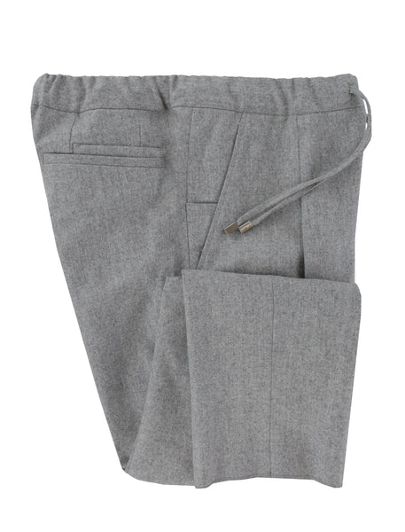 $725 Mandelli Light Gray Solid Wool Pants - Slim - (MM43246) - Parent