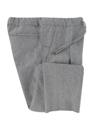 $725 Mandelli Light Gray Solid Wool Pants - Slim - (MM43246) - Parent