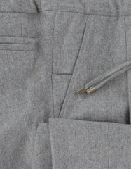 $725 Mandelli Light Gray Solid Wool Pants - Slim - (MM43246) - Parent