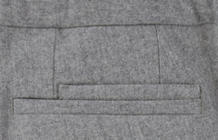 $725 Mandelli Light Gray Solid Wool Pants - Slim - (MM43246) - Parent