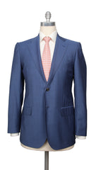 $3900 Maeni Parma Blue Wool Solid Suit - 48/58 - (MP319242)