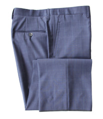 $3900 Maeni Parma Blue Wool Plaid Suit - (MP319241) - Parent
