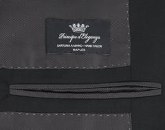 Principe d'Eleganza Black Wool Solid Suit - (PE1010232) - Parent