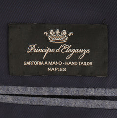 $3000 Principe d'Eleganza Blue Cotton Blend Solid Sportcoat - (PE517251) - Parent