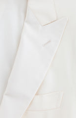 Principe d'Eleganza Cream Wool Solid Tuxedo Jacket - (PE1228231) - Parent