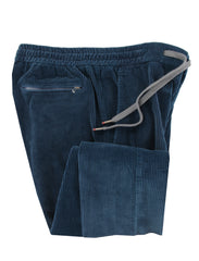 $625 Sartorio Napoli Blue Solid Corduroy Pants - Slim - 31/47 - (SA821253)