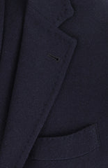 $3150 Sartorio Napoli Dark Blue Wool Blend Solid Sportcoat - (SA57251) - Parent