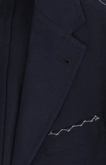 $3600 Sartorio Napoli Dark Blue Linen Blend Sportcoat - (SA71720251) - Parent