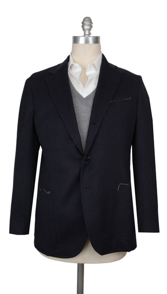 $3125 Sartorio Napoli Dark Blue Cashmere Solid Sportcoat - (SA1125251) - Parent