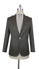 $3600 Sartorio Napoli Olive Green Cotton Solid Suit - 38/48 - (SA6252511)