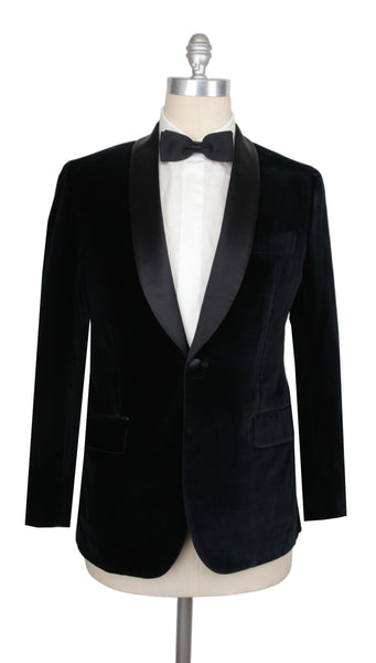 $3125 Sartorio Napoli Dark Blue Cotton Solid Tuxedo Jacket - (SA924251) - Parent