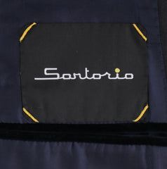 $3125 Sartorio Napoli Dark Blue Cotton Solid Tuxedo Jacket - (SA924251) - Parent