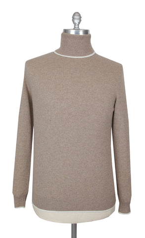 Sartorio Napoli Light Brown Turtleneck Sweater