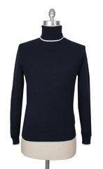 $1525 Sartorio Napoli Navy Blue Turtleneck Sweater - L/52 - (SA823251)