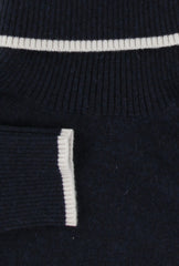 $1525 Sartorio Napoli Navy Blue Turtleneck Sweater - (SA823251) - Parent