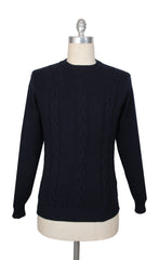 $1000 Sartorio Napoli Navy Blue Crewneck Sweater - L/52 - (SA823254)