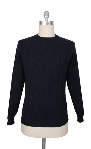 Sartorio Napoli Navy Blue Crewneck Sweater