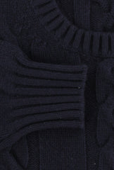 $1000 Sartorio Napoli Navy Blue Crewneck Sweater - (SA823254) - Parent