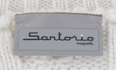$1000 Sartorio Napoli Off White Crewneck Sweater - (SA823255) - Parent