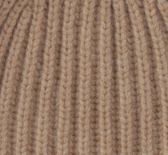 $475 Sartorio Napoli Beige Solid Cashmere Beanie - (SA617231) - Parent