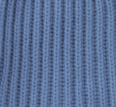$475 Sartorio Napoli Blue Solid Cashmere Beanie - (SA617233) - Parent