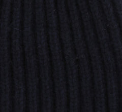 $475 Sartorio Napoli Dark Blue Solid Cashmere Beanie - (SA617235) - Parent