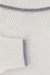 $2050 Sartorio Napoli Off White Turtleneck Sweater - (SA823253) - Parent