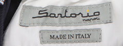 $500 Sartorio Napoli Dark Blue Solid Shorts - Full - (SA411261) - Parent
