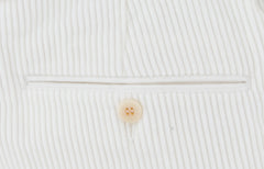 $625 Sartorio Napoli White Solid Corduroy Pants - Slim - (SA821251) - Parent