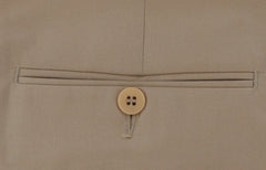 $600 Sartorio Napoli Beige Solid Cotton Pants - Slim - (SA619244) - Parent