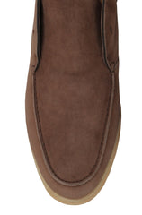 $600 Sartorio Napoli Brown Suede Ankle Boots - (SA327256) - Parent